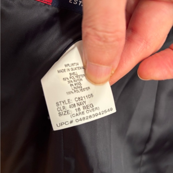 Chaps Navy Blazer Size 16 - Picture 4 of 9